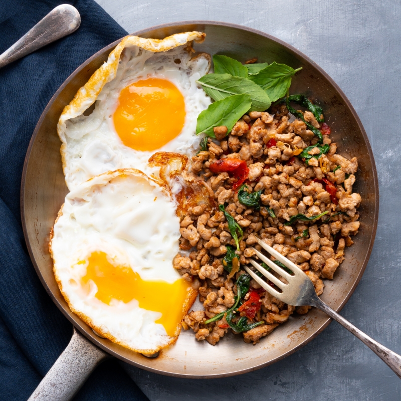 Thai Spicy Pork & Egg Breakfast