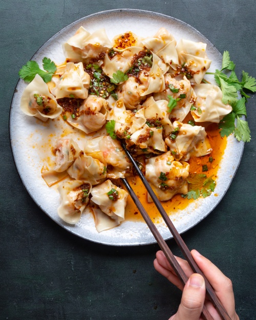 Spicy Prawn Wontons