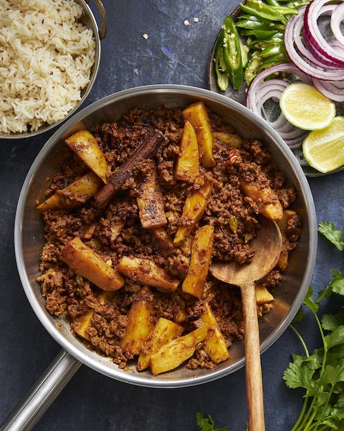 Aloo Keema & Cumin Rice