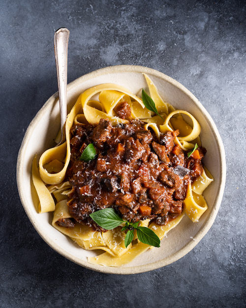 Breadmaker Beef Ragu with Homemade Pasta