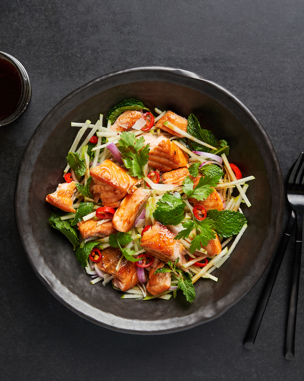 Chilli Caramel Salmon Salad