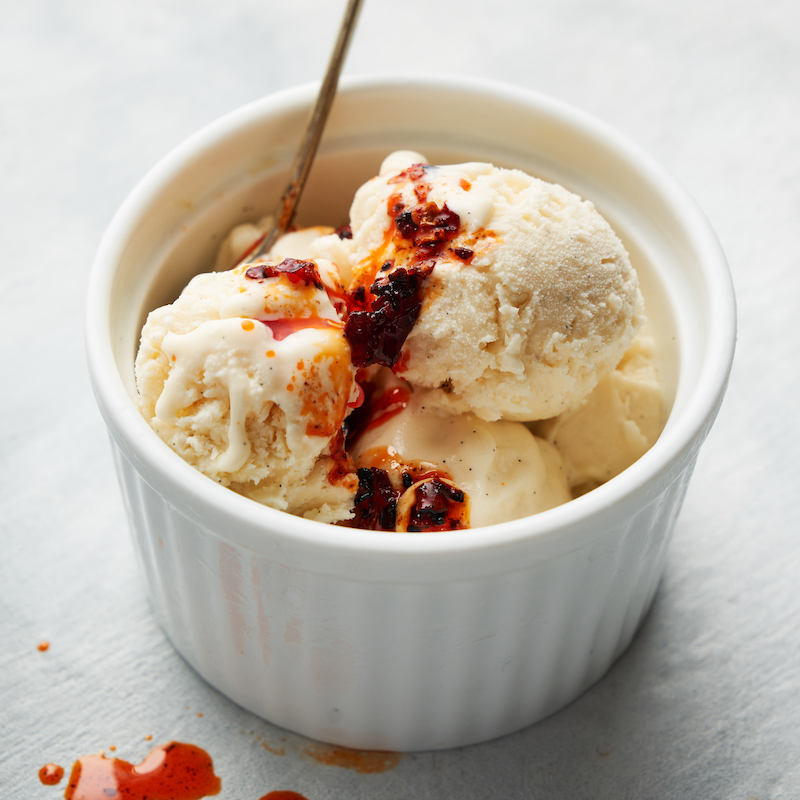 Chilli Crisp Ice Cream Sundae