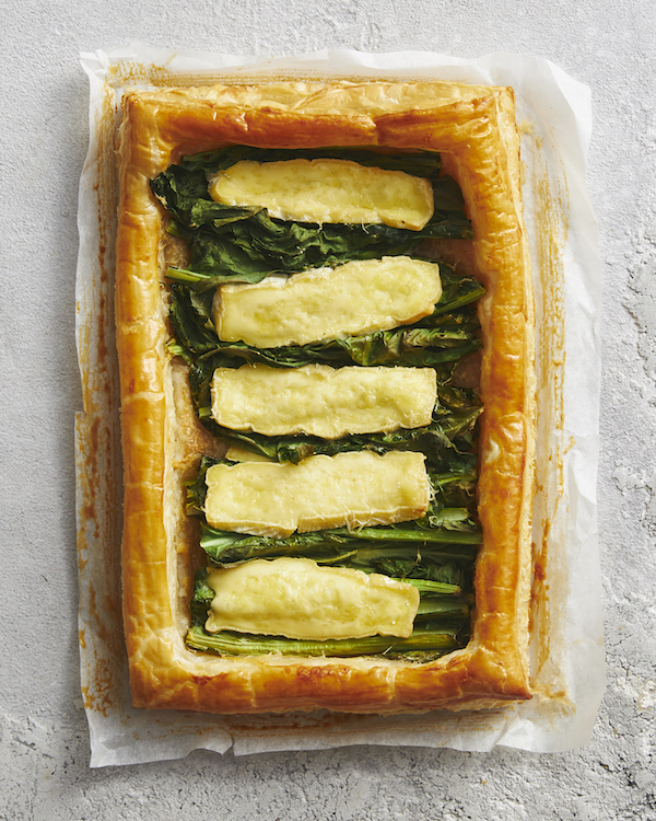 Choy Sum and Brie Tart