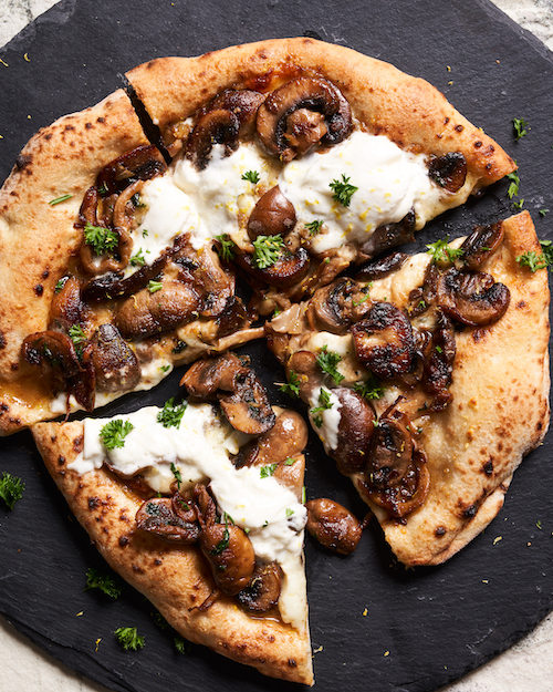 Four Cheese Miso Mushroom Pizza