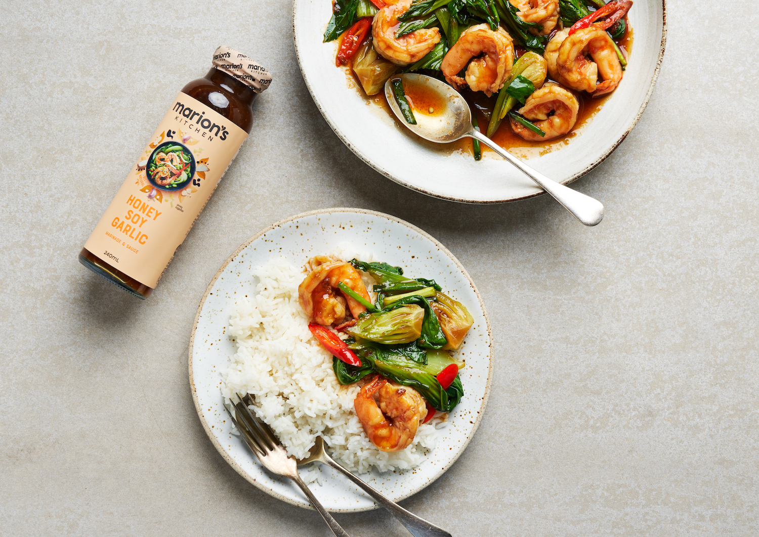 Honey Soy Garlic Prawn Stir-fry