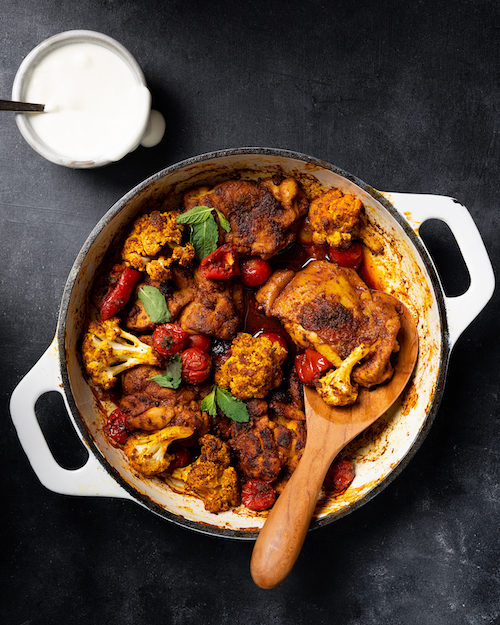 Indian-spiced Chicken Traybake