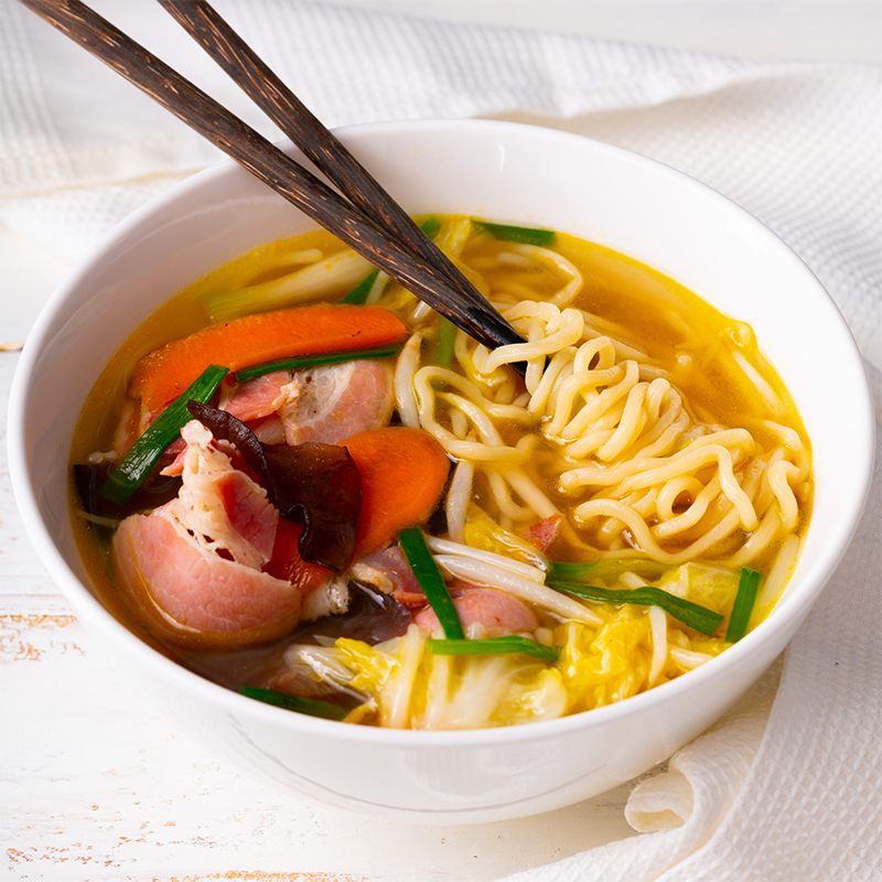 Japanese Tanmen Bacon Noodle Soup