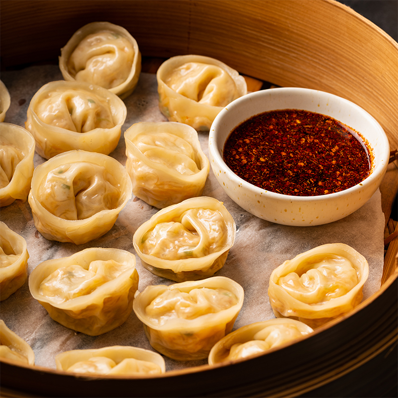 Spicy Korean Pork Dumplings