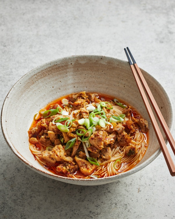 Crispy Pork Belly Dan Dan Noodles