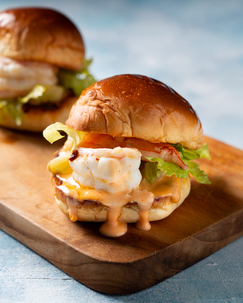 Microwave Garlic Prawn Po’Boy Sliders