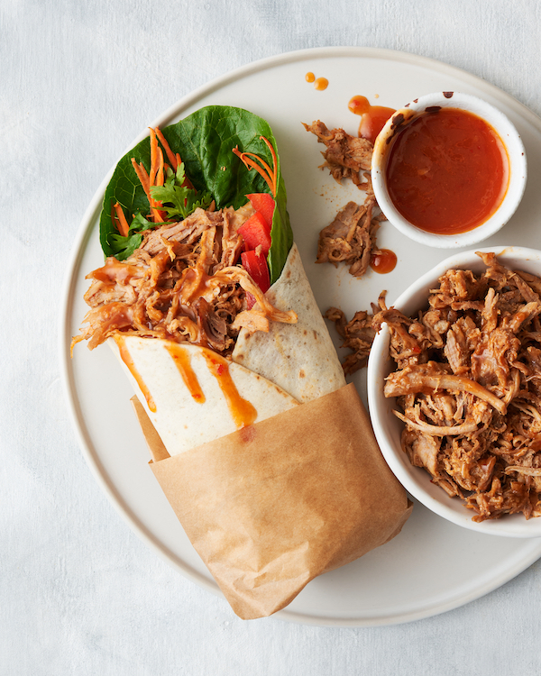 Pulled Pork Roti Wrap