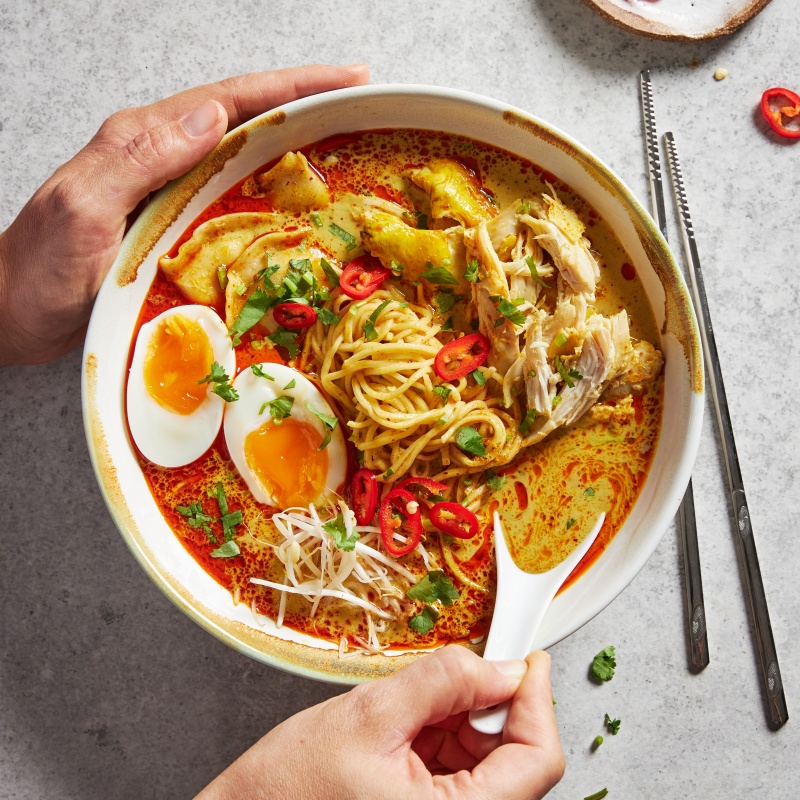 Slow-cooker Chicken Laksa Noodle Soup