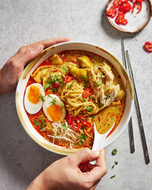 Slow-cooker Chicken Laksa Noodle Soup