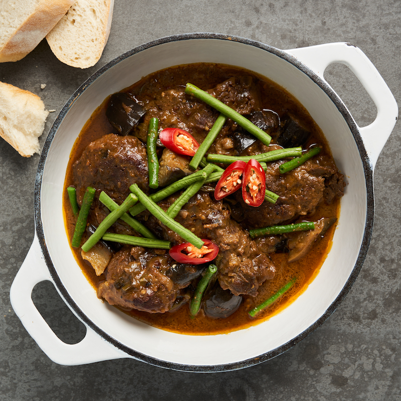 Slow-cooker Filipino Beef & Peanut Stew (Kare Kare)