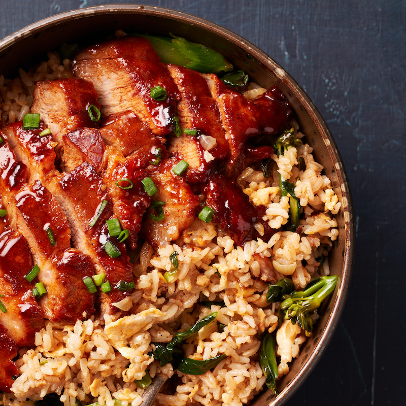 Sticky Char Siu Pork Fried Rice Bowl