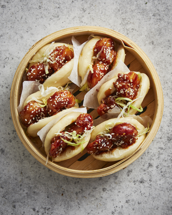 Sticky Korean Fried Shrimp Bao