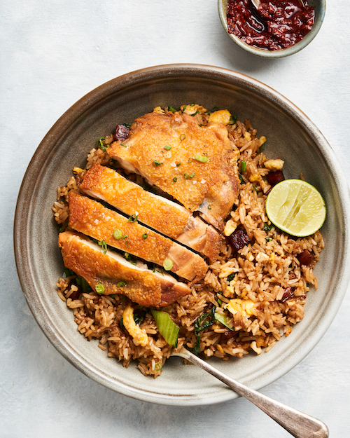 Super Crispy Fried Chicken Rice Bowl