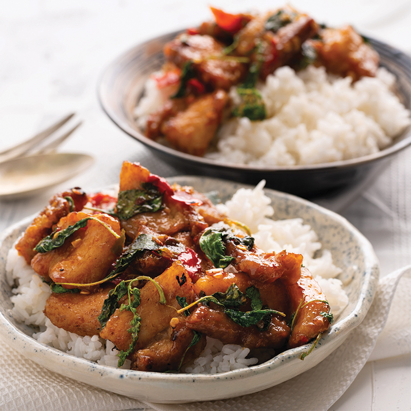 Thai Spicy Basil & Pork Belly Stir-fry