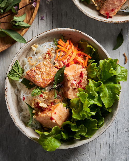 Vietnamese Salmon Noodle Salad