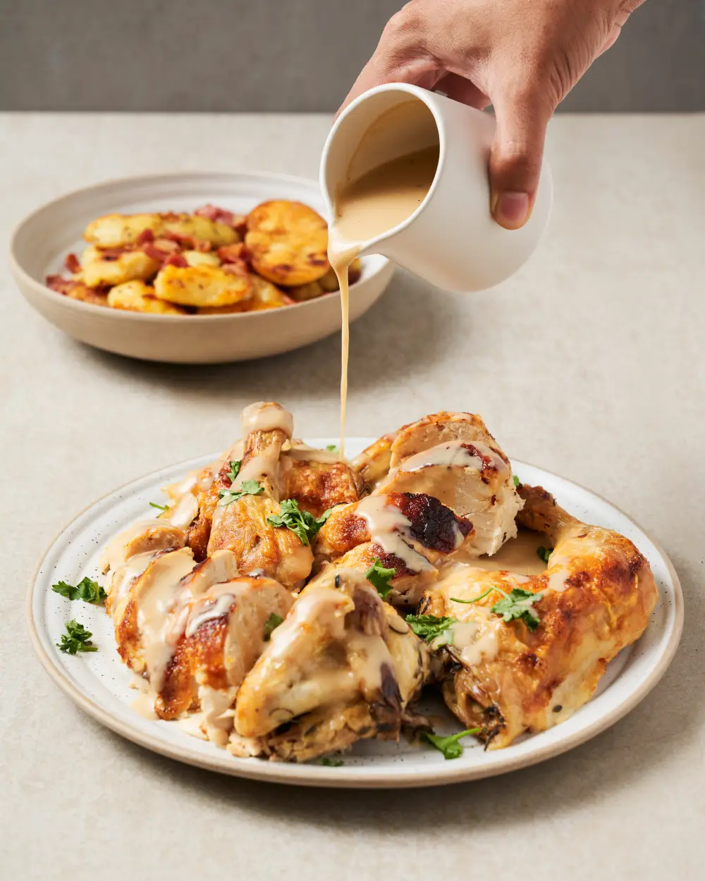 Roast Chicken with Five Spice Gravy