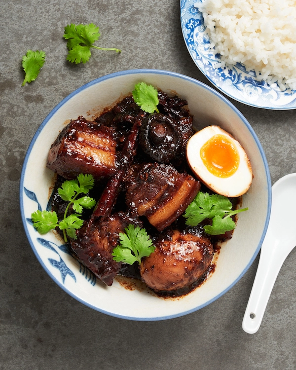 One-Pot Soy Braised Pork Belly & Egg