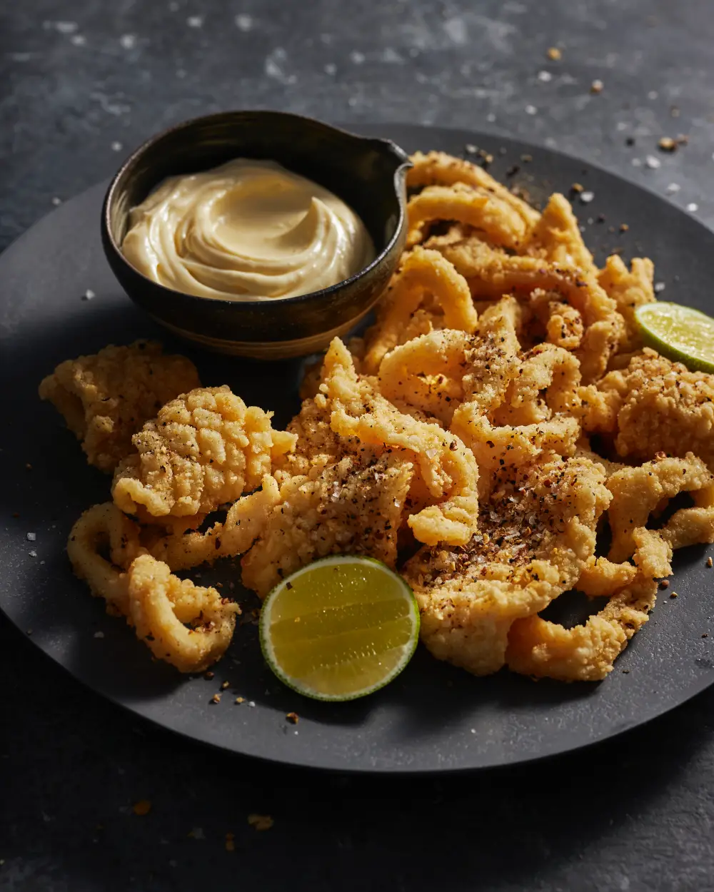 Salt and Pepper Squid With Aioli