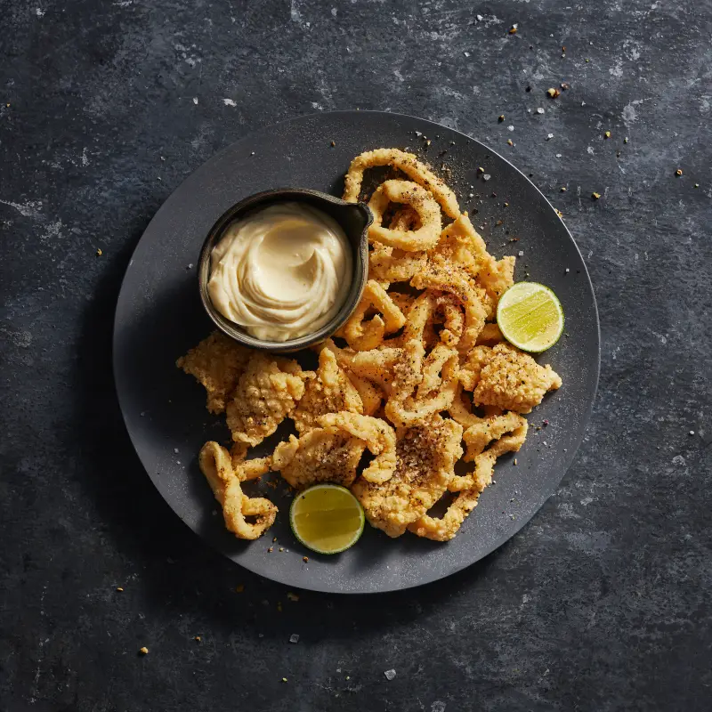 Salt and Pepper Squid With Aioli